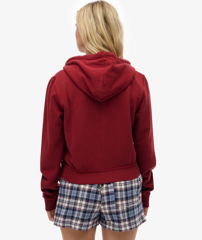 Athletic Essentials Relaxed Crop Zip-Kapuzenpullover Athletic Essentials Relaxed Crop Zip-Kapuzenpullover