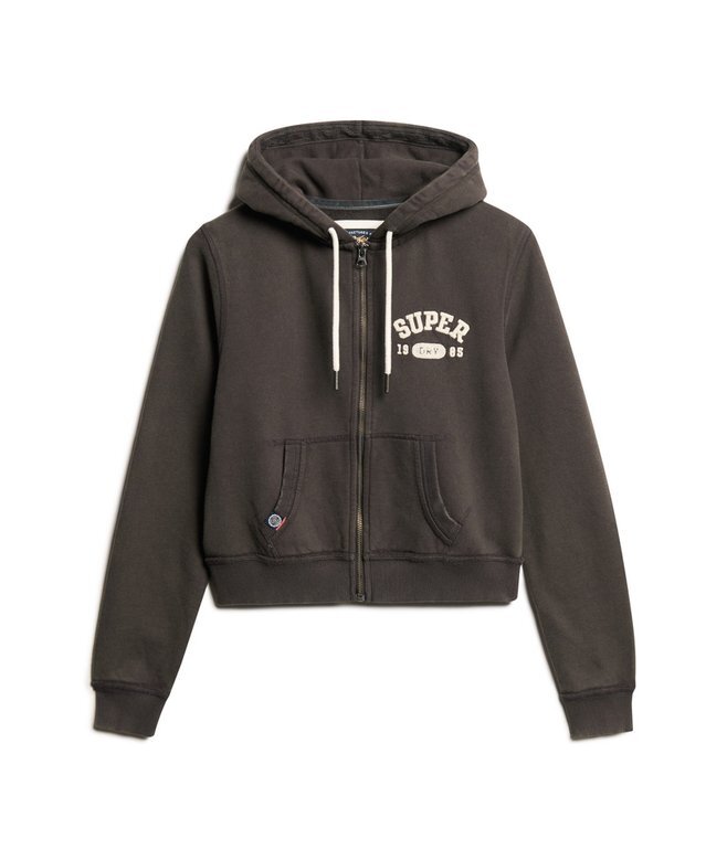 Athletic Essentials Relaxed Crop Zip-Kapuzenpullover Athletic Essentials Relaxed Crop Zip-Kapuzenpullover