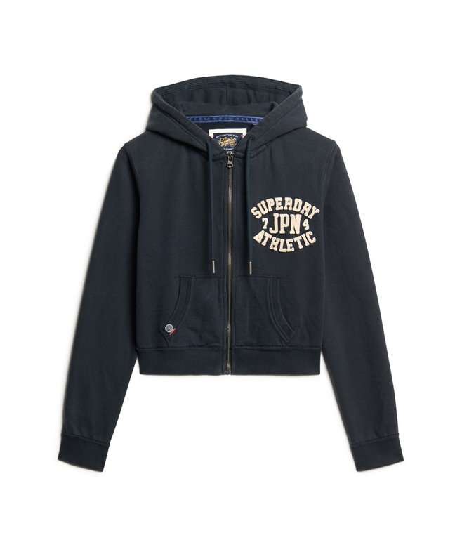 Athletic Essentials Relaxed Crop Zip-Kapuzenpullover Athletic Essentials Relaxed Crop Zip-Kapuzenpullover