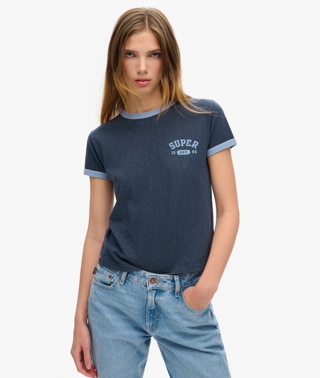Athletic Essentials Ringer-T-Shirt mit tailliertem Schnitt Athletic Essentials Ringer-T-Shirt mit tailliertem Schnitt