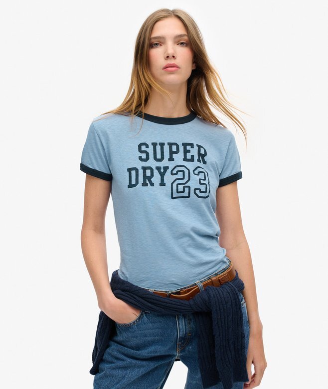 Athletic Essentials Ringer-T-Shirt mit tailliertem Schnitt Athletic Essentials Ringer-T-Shirt mit tailliertem Schnitt