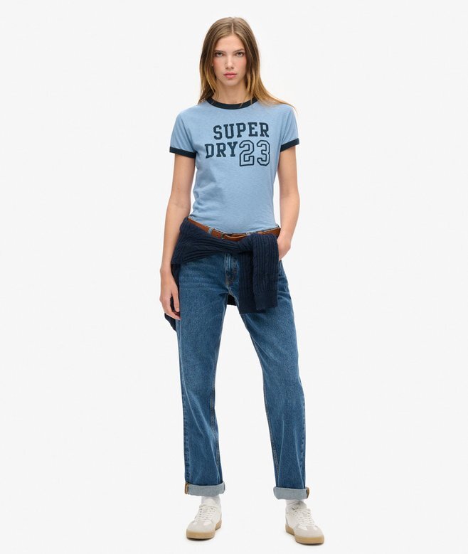 Athletic Essentials Ringer-T-Shirt mit tailliertem Schnitt Athletic Essentials Ringer-T-Shirt mit tailliertem Schnitt