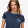 Athletic Essentials Ringer-T-Shirt mit tailliertem Schnitt Athletic Essentials Ringer-T-Shirt mit tailliertem Schnitt