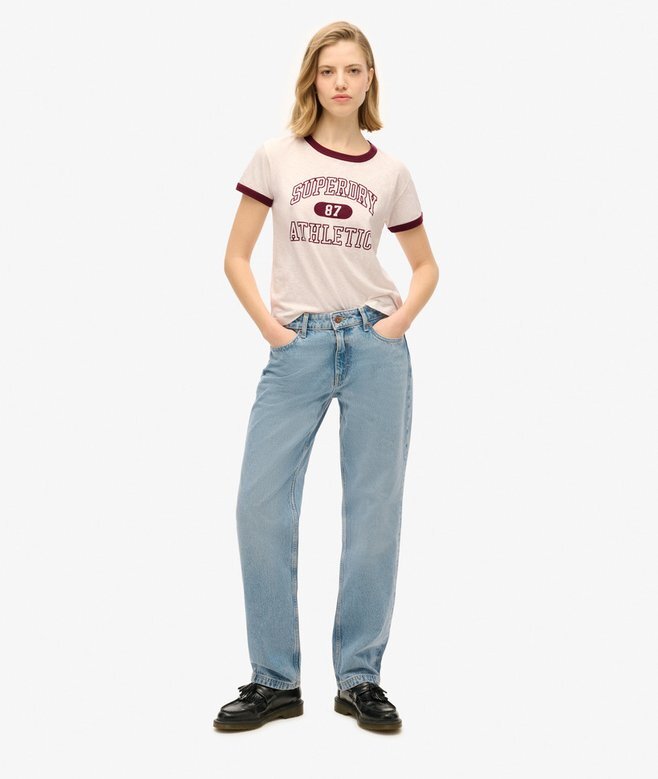 Athletic Essentials Ringer-T-Shirt mit tailliertem Schnitt Athletic Essentials Ringer-T-Shirt mit tailliertem Schnitt