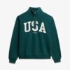 Athletic Essentials Sweatshirt mit Applikation und halbem Reißverschluss