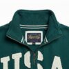 Athletic Essentials Sweatshirt mit Applikation und halbem Reißverschluss
