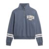 Athletic Essentials Sweatshirt mit Applikation und halbem Reißverschluss
