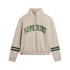 Athletic Essentials Sweatshirt mit Applikation und halbem Reißverschluss