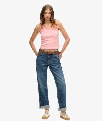 Athletic Essentials Vintage-Oberteil mit Spitzenbesatz