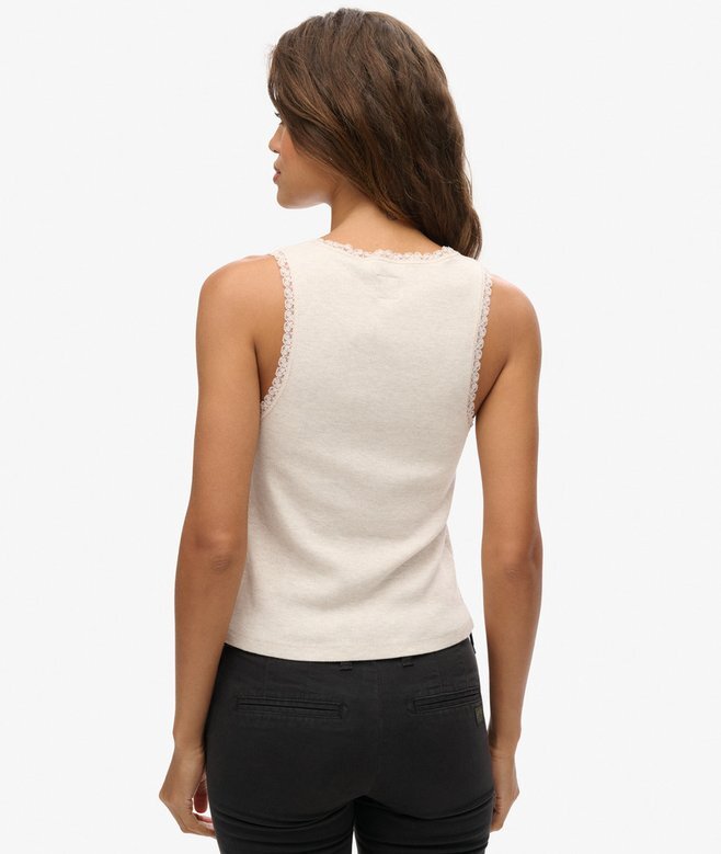 Athletic Essentials Vintage-Oberteil mit Spitzenbesatz Athletic Essentials Vintage-Oberteil mit Spitzenbesatz