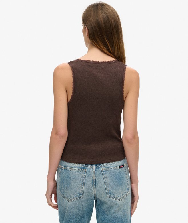 Athletic Essentials Vintage-Oberteil mit Spitzenbesatz Athletic Essentials Vintage-Oberteil mit Spitzenbesatz