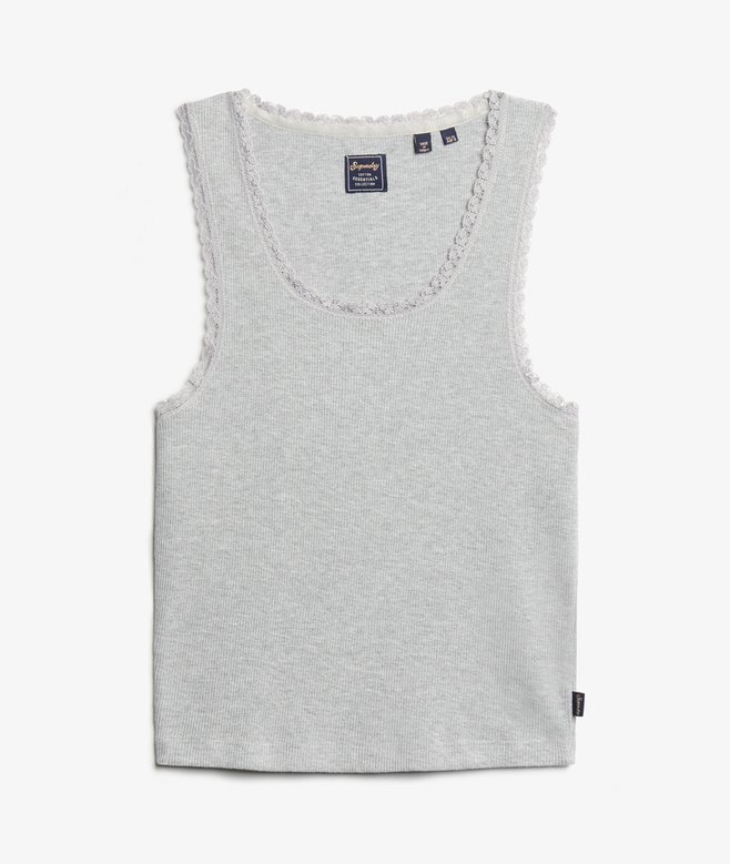 Athletic Essentials Vintage-Oberteil mit Spitzenbesatz Athletic Essentials Vintage-Oberteil mit Spitzenbesatz