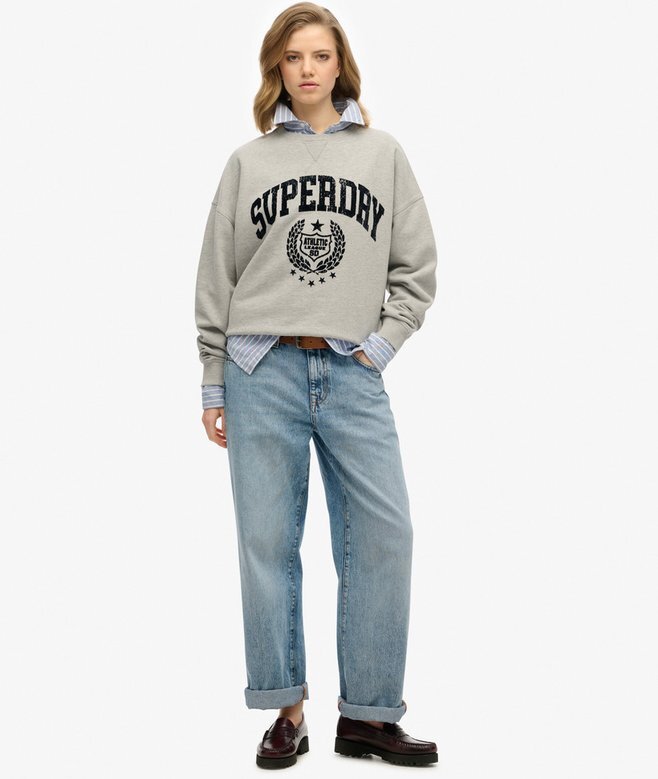 Athletic Relaxed Flock Sweatshirt Athletic Relaxed Flock Sweatshirt