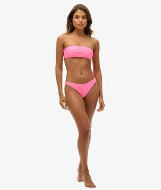 Bandeau-Bikini-Oberteil mit Logo