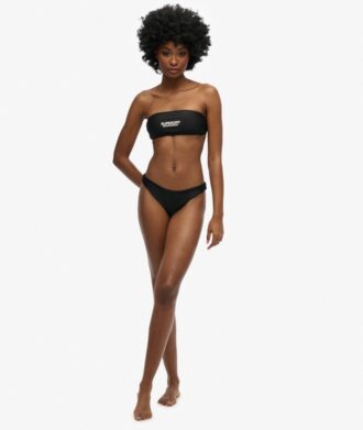 Bandeau-Bikini-Oberteil mit Logo