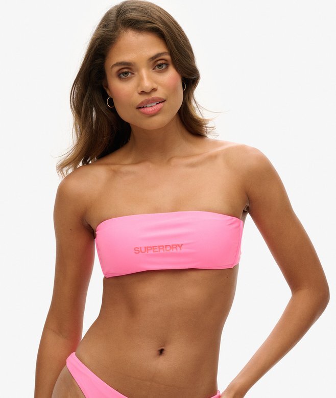 Bandeau-Bikini-Oberteil mit Logo Bandeau-Bikini-Oberteil mit Logo