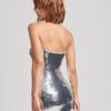Bandeau-Bodycon-Kleid mit Pailletten