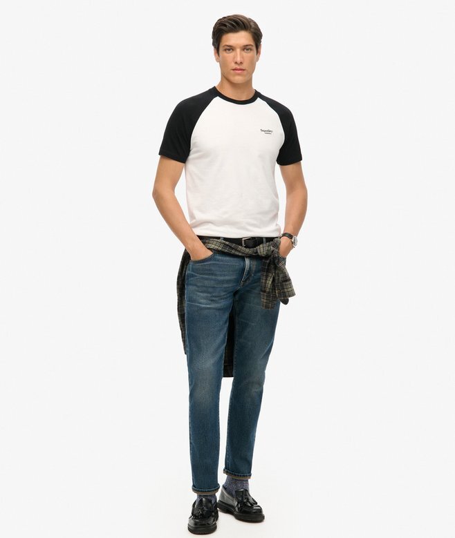 Baseball-T-Shirt aus Organic Cotton mit Essential-Logo Baseball-T-Shirt aus Organic Cotton mit Essential-Logo
