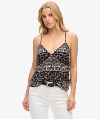 Bedrucktes gewebtes Cami-Oberteil