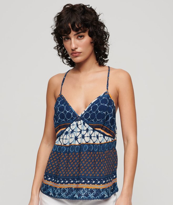Bedrucktes gewebtes Cami-Oberteil Bedrucktes gewebtes Cami-Oberteil