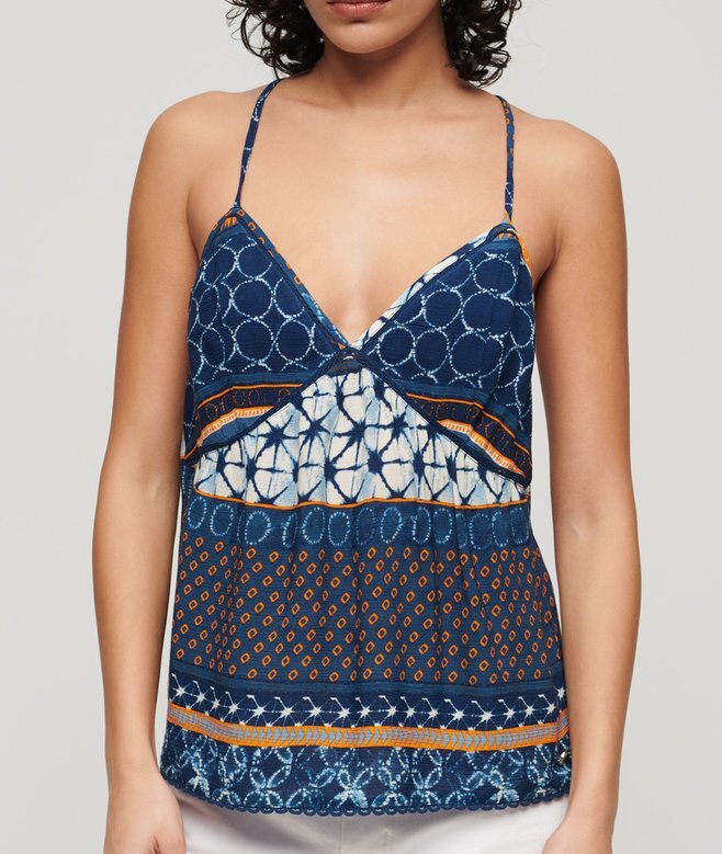 Bedrucktes gewebtes Cami-Oberteil Bedrucktes gewebtes Cami-Oberteil
