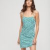 Bedrucktes Jersey-Minikleid mit Spaghettiträgern