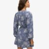 Bedrucktes Langarm-Wickel-Minikleid Bedrucktes Langarm-Wickel-Minikleid