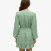 Bedrucktes Langarm-Wickel-Minikleid Bedrucktes Langarm-Wickel-Minikleid
