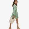 Bedrucktes Langarm-Wickel-Minikleid Bedrucktes Langarm-Wickel-Minikleid