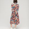 Bedrucktes Midi-Hemd-Kleid Bedrucktes Midi-Hemd-Kleid