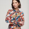 Bedrucktes Midi-Hemd-Kleid Bedrucktes Midi-Hemd-Kleid
