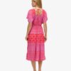 Bedrucktes Midi-Kleid mit Cut-outs Bedrucktes Midi-Kleid mit Cut-outs