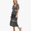 Bedrucktes Midi-Kleid mit Cut-outs Bedrucktes Midi-Kleid mit Cut-outs