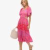 Bedrucktes Midi-Kleid mit Cut-outs Bedrucktes Midi-Kleid mit Cut-outs