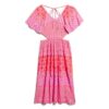 Bedrucktes Midi-Kleid mit Cut-outs Bedrucktes Midi-Kleid mit Cut-outs
