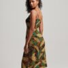 Bedrucktes Midi-Kleid mit Knopfleiste