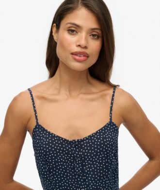 Bedrucktes Midi-Kleid mit Knopfleiste