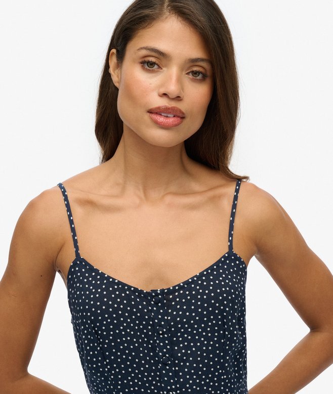 Bedrucktes Midi-Kleid mit Knopfleiste Bedrucktes Midi-Kleid mit Knopfleiste