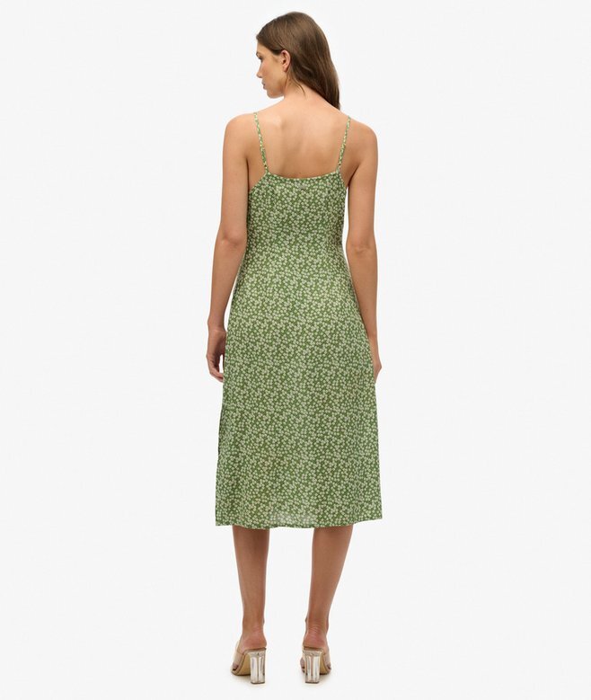 Bedrucktes Midi-Kleid mit Knopfleiste Bedrucktes Midi-Kleid mit Knopfleiste