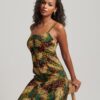 Bedrucktes Midi-Kleid mit Knopfleiste