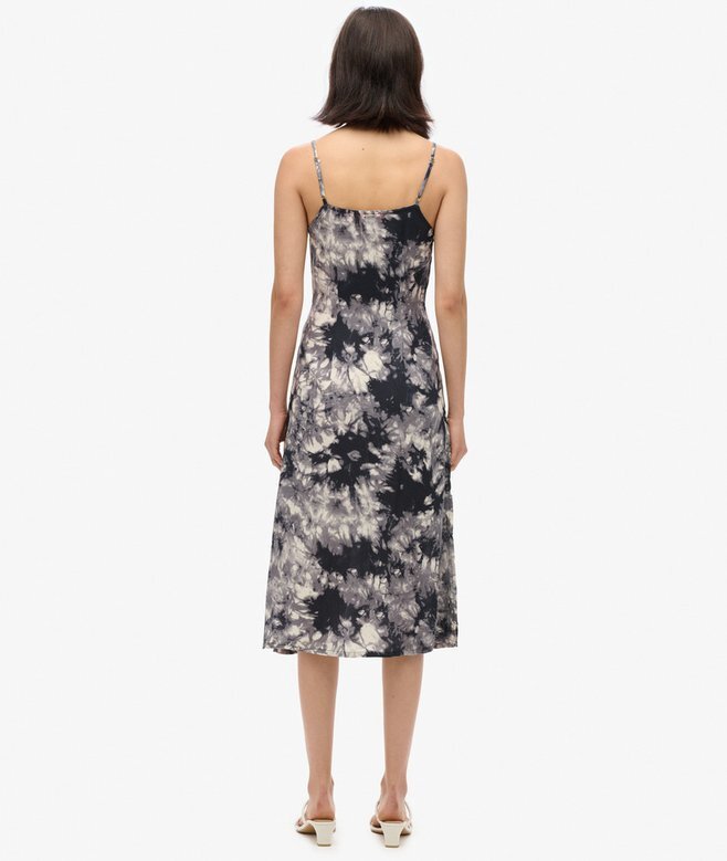 Bedrucktes Midi-Kleid mit Knopfleiste Bedrucktes Midi-Kleid mit Knopfleiste