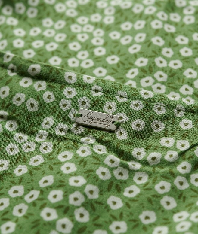 Bedrucktes Midi-Kleid mit Knopfleiste Bedrucktes Midi-Kleid mit Knopfleiste