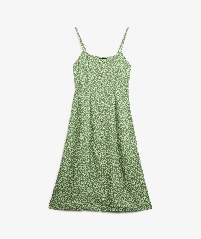 Bedrucktes Midi-Kleid mit Knopfleiste Bedrucktes Midi-Kleid mit Knopfleiste