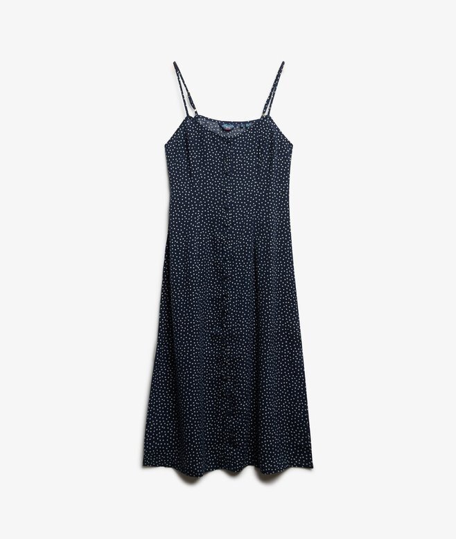 Bedrucktes Midi-Kleid mit Knopfleiste Bedrucktes Midi-Kleid mit Knopfleiste