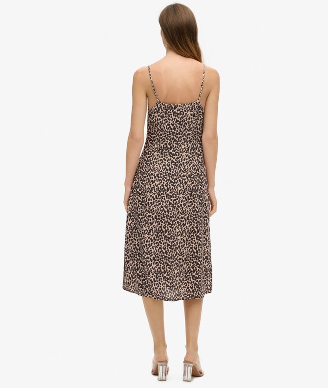 Bedrucktes Midi-Kleid mit Knöpfen Bedrucktes Midi-Kleid mit Knöpfen