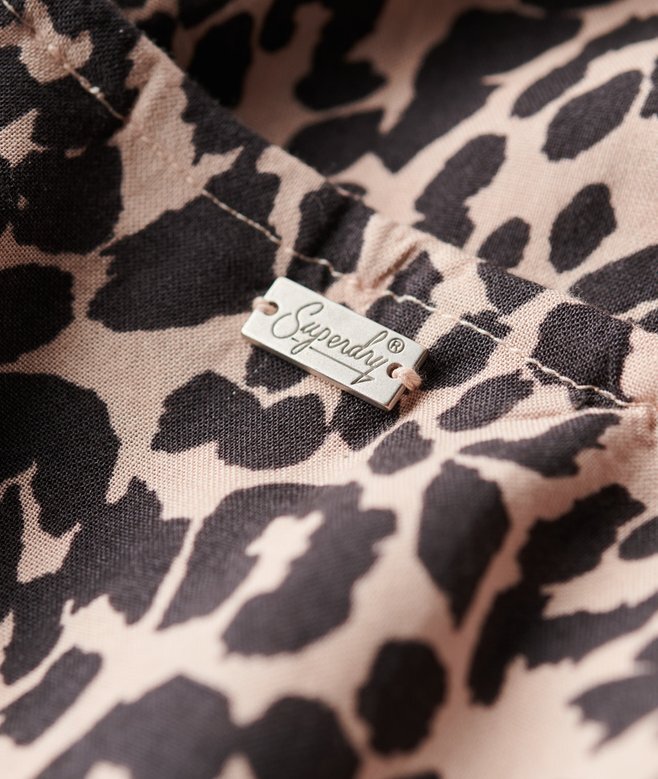 Bedrucktes Midi-Kleid mit Knöpfen Bedrucktes Midi-Kleid mit Knöpfen