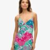 Bedrucktes Midi-Slip-Cami-Kleid