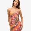 Bedrucktes Midi-Slip-Cami-Kleid