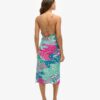 Bedrucktes Midi-Slip-Cami-Kleid