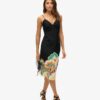 Bedrucktes Midi-Slip-Cami-Kleid
